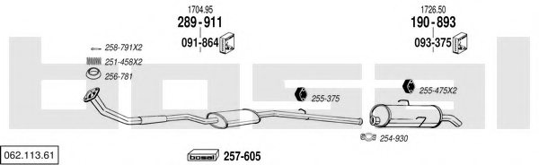 BOSAL 062.113.61 Exhaust System
